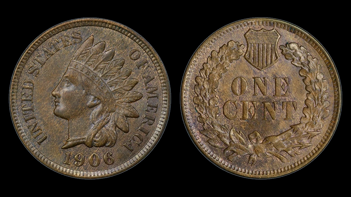 1906 Indian Head Penny: Repunched Date