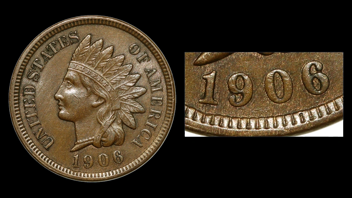 1906 Indian Head Penny: Misplaced Date