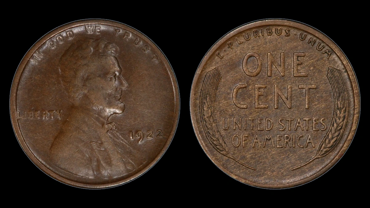 1922 Wheat Penny: Weak or Missing D