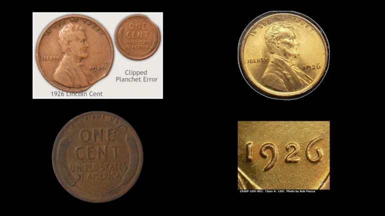 1926 Penny Errors — error coin photographs