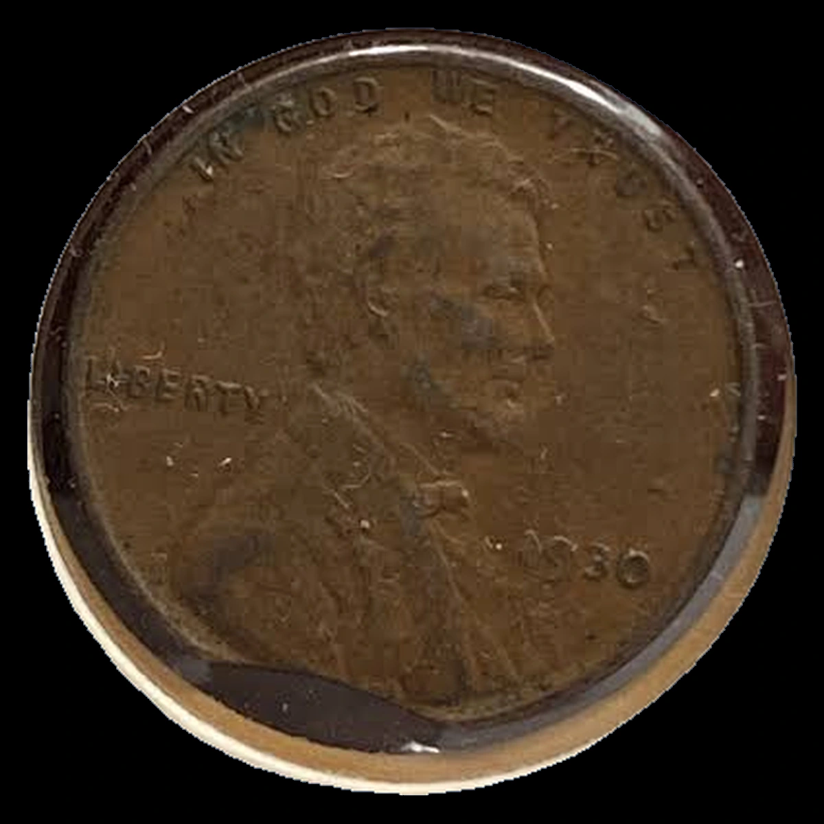 1930 Lincoln Cent (Wheat Reverse): Clipped Planchet