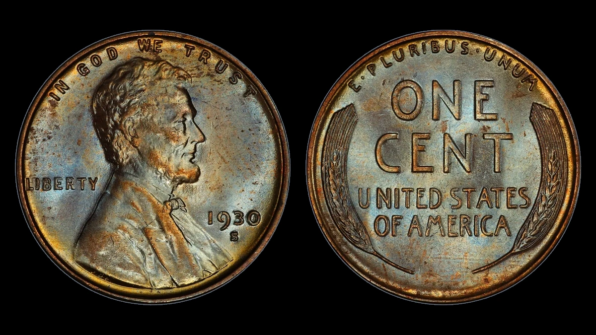 1930 Wheat Penny: Repunched Mintmark