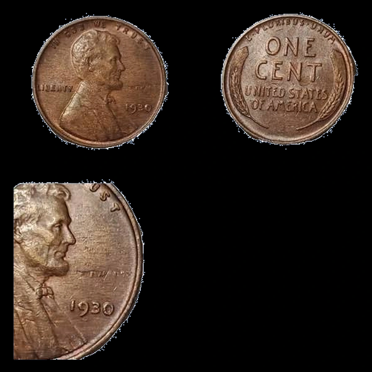 1930 Lincoln Cent (Wheat Reverse): Lamination
