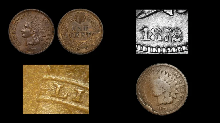 1872 Penny Errors — error coin photographs