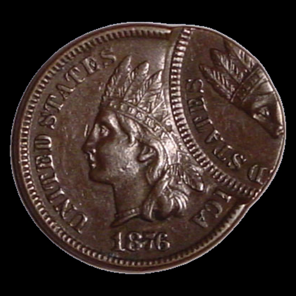 1876 Indian Cent: Multiple Strike