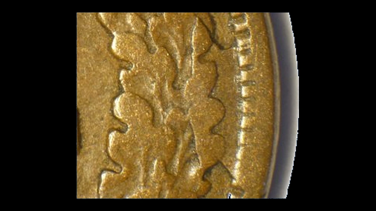 1868 Indian Head Penny: Die Crack