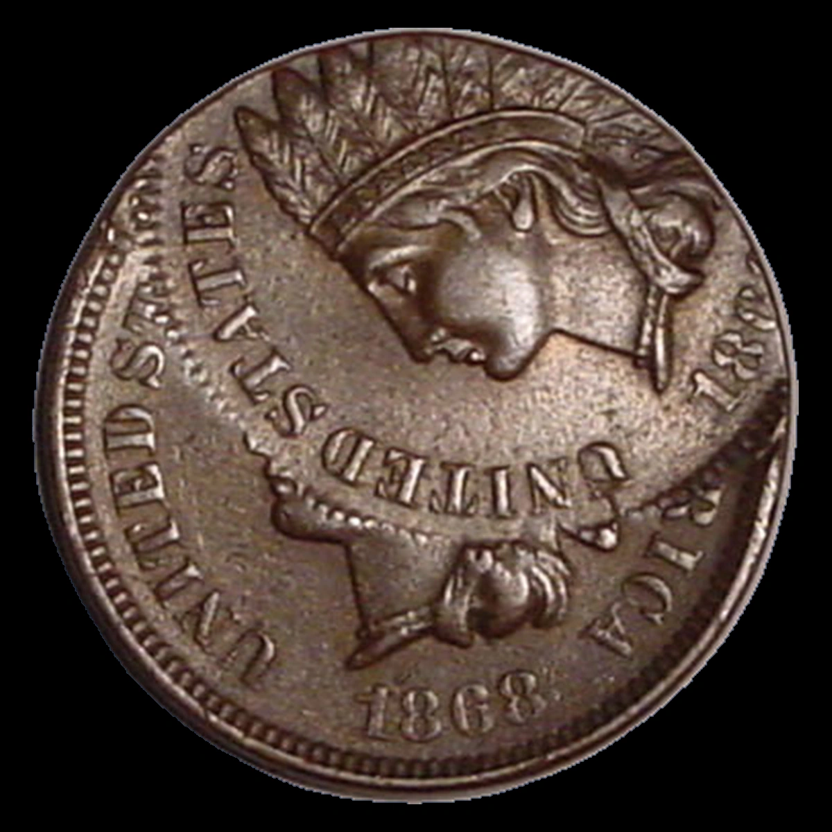 1868 Indian Cent: Multiple Strike