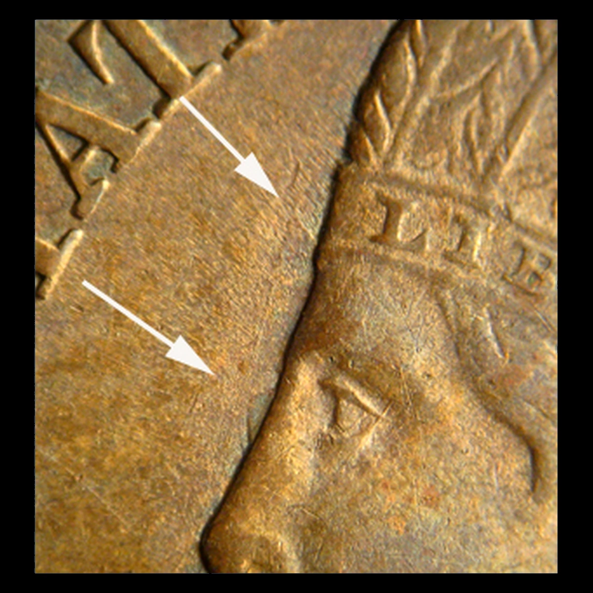 1893 Indian Head Penny: Clashed Dies