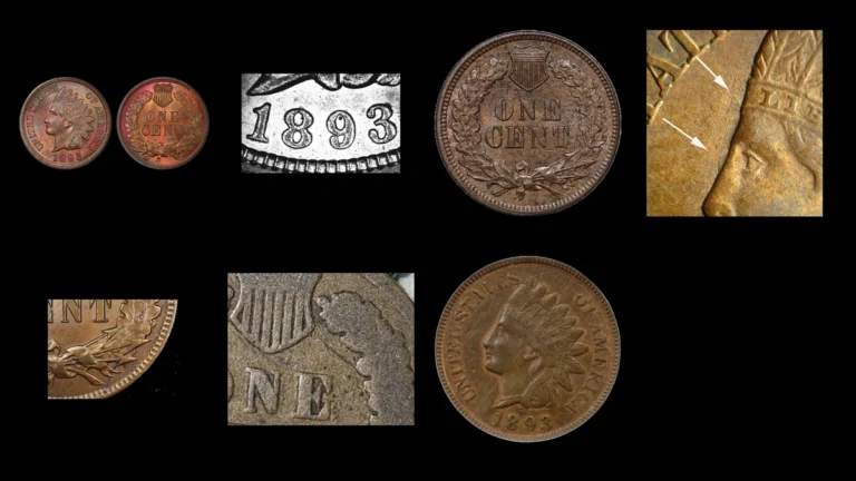 1893 Penny Errors — error coin photographs