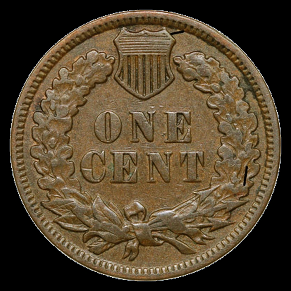 1886 Indian Head Penny: Die Crack