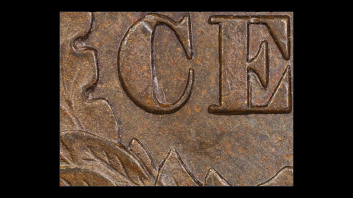 1889 Indian Head Penny: Clashed Dies