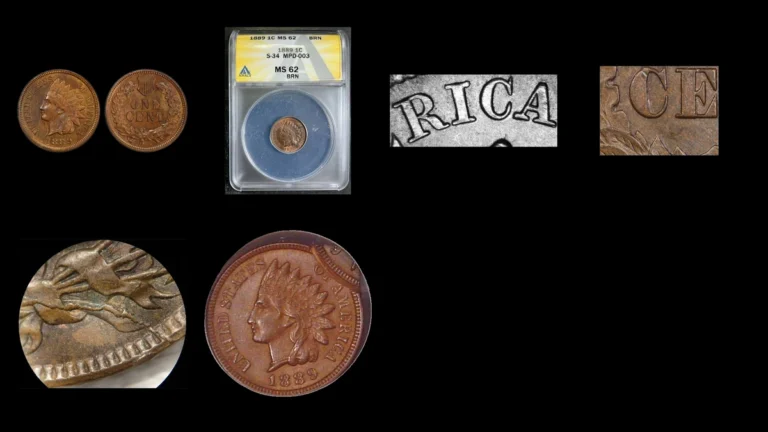 1889 Penny Errors — error coin photographs