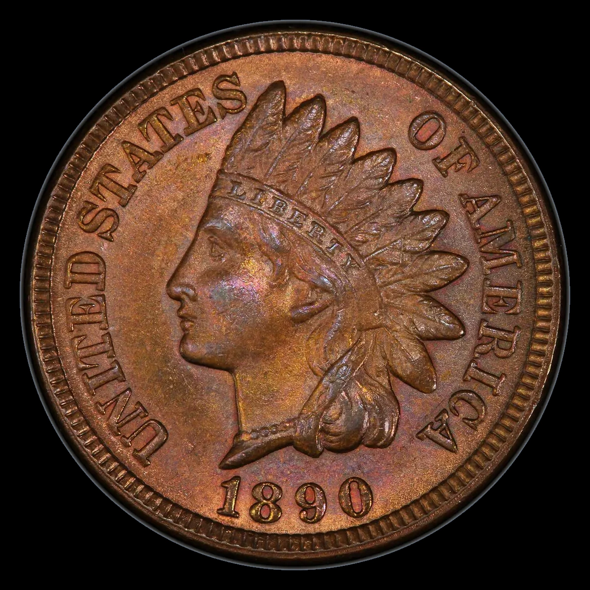 1890 Indian Head Penny: Doubled Die Obverse