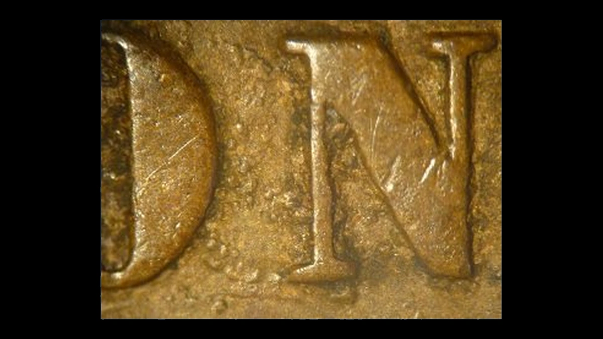 1898 Indian Head Penny: Rusted Die Texture