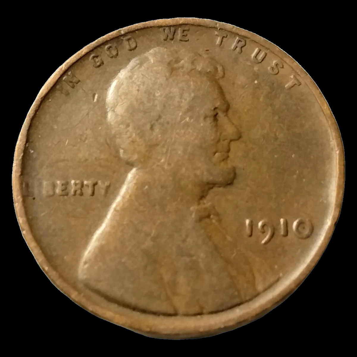 1910 Wheat Penny: Struck-Through Error