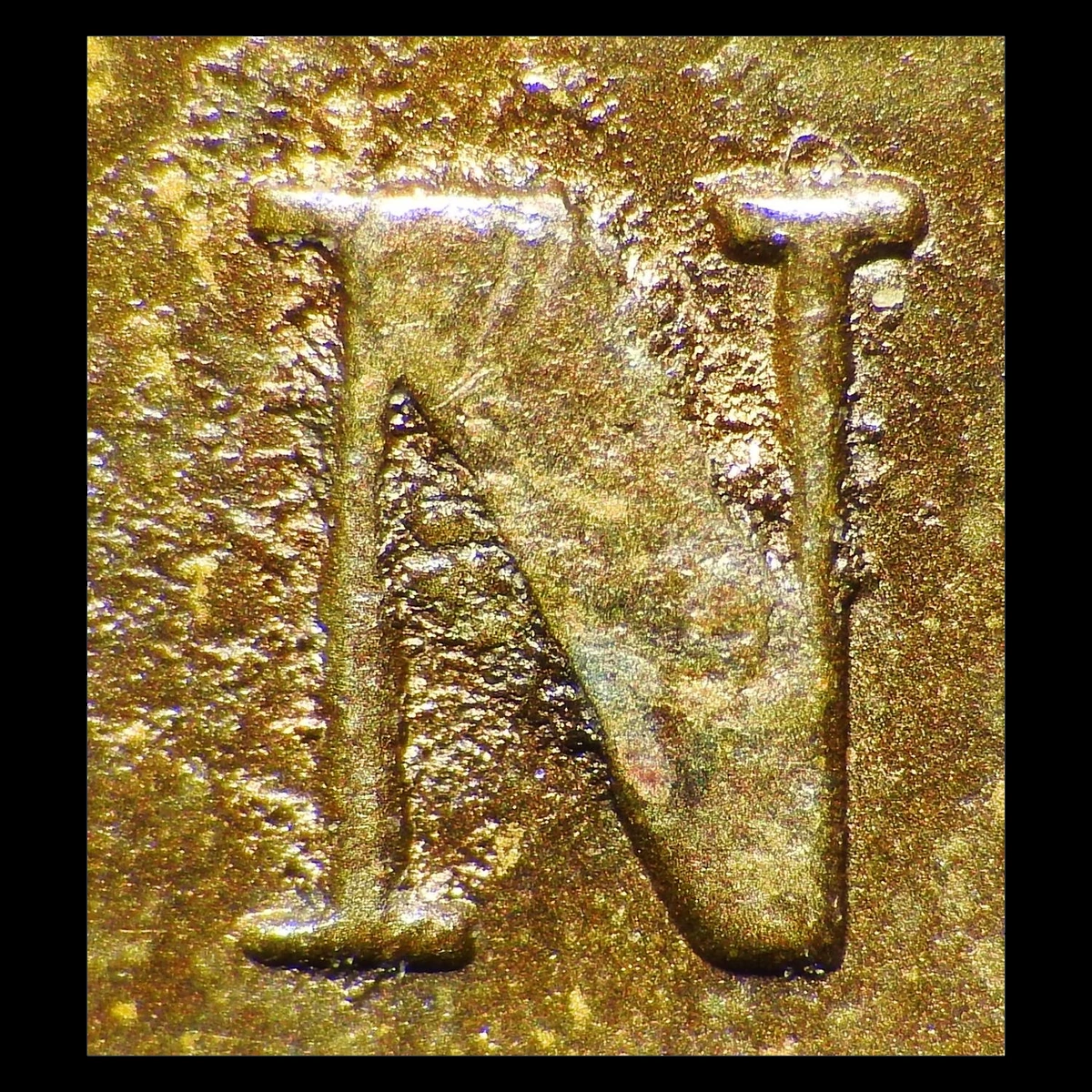 1907 Indian Head Penny: Rusted Die Texture