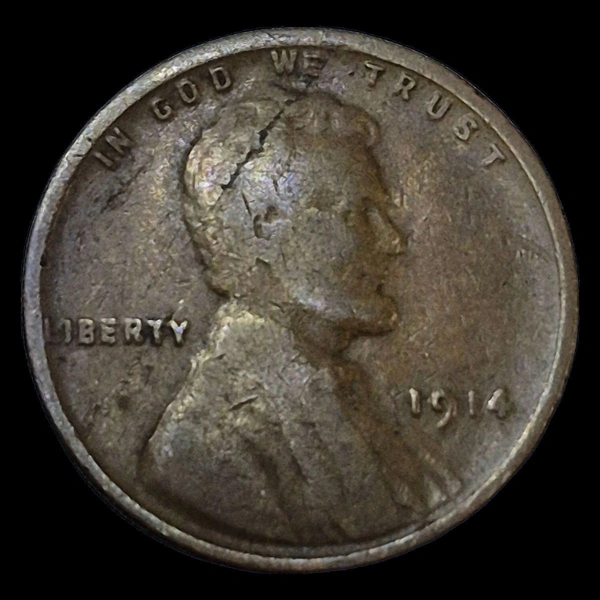 1914 Wheat Penny: Lamination / Split Planchet