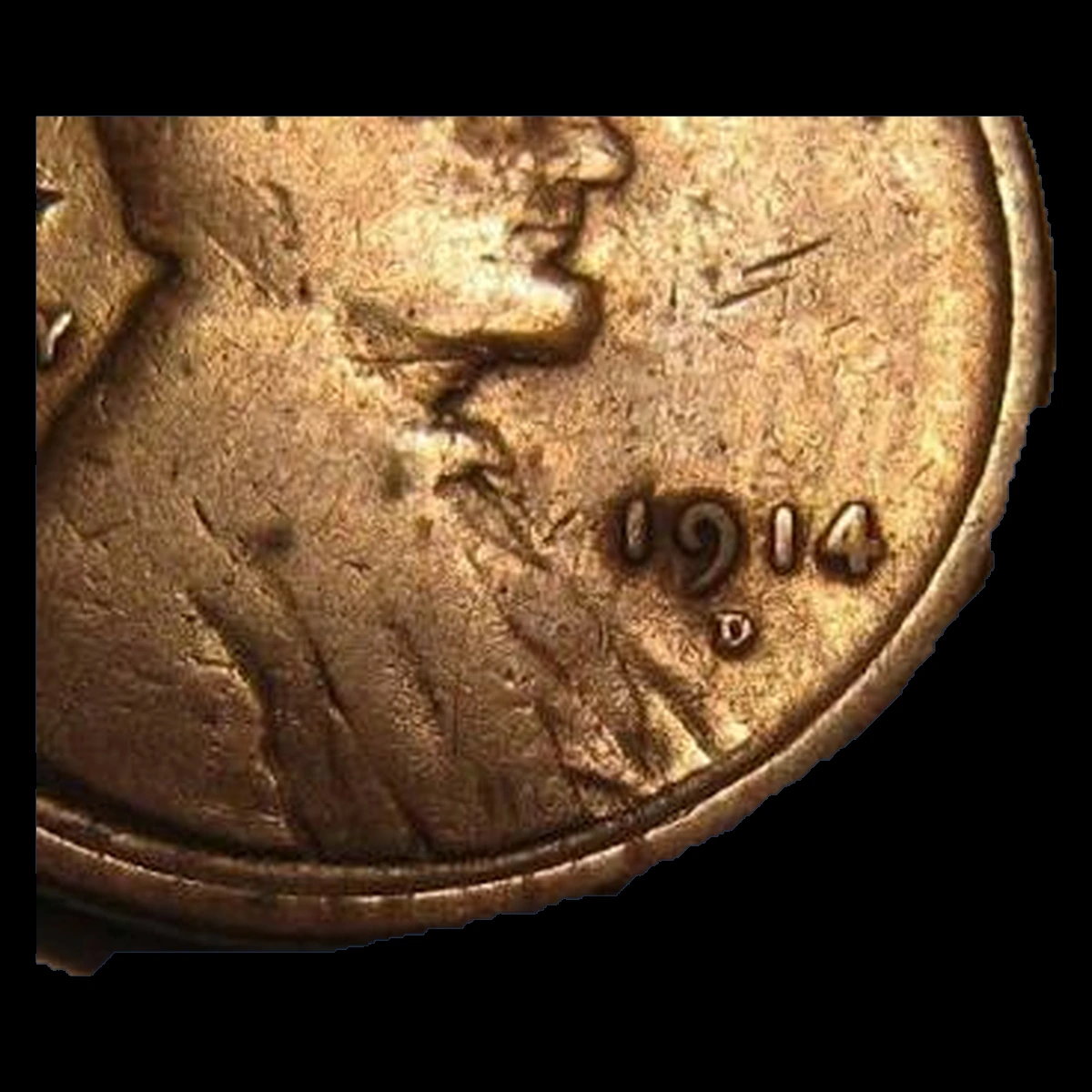 1914 Wheat Penny: Die Crack / Die Chip