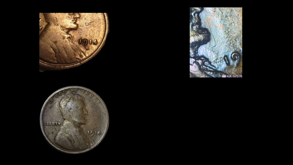 1914 Penny Errors — error coin photographs