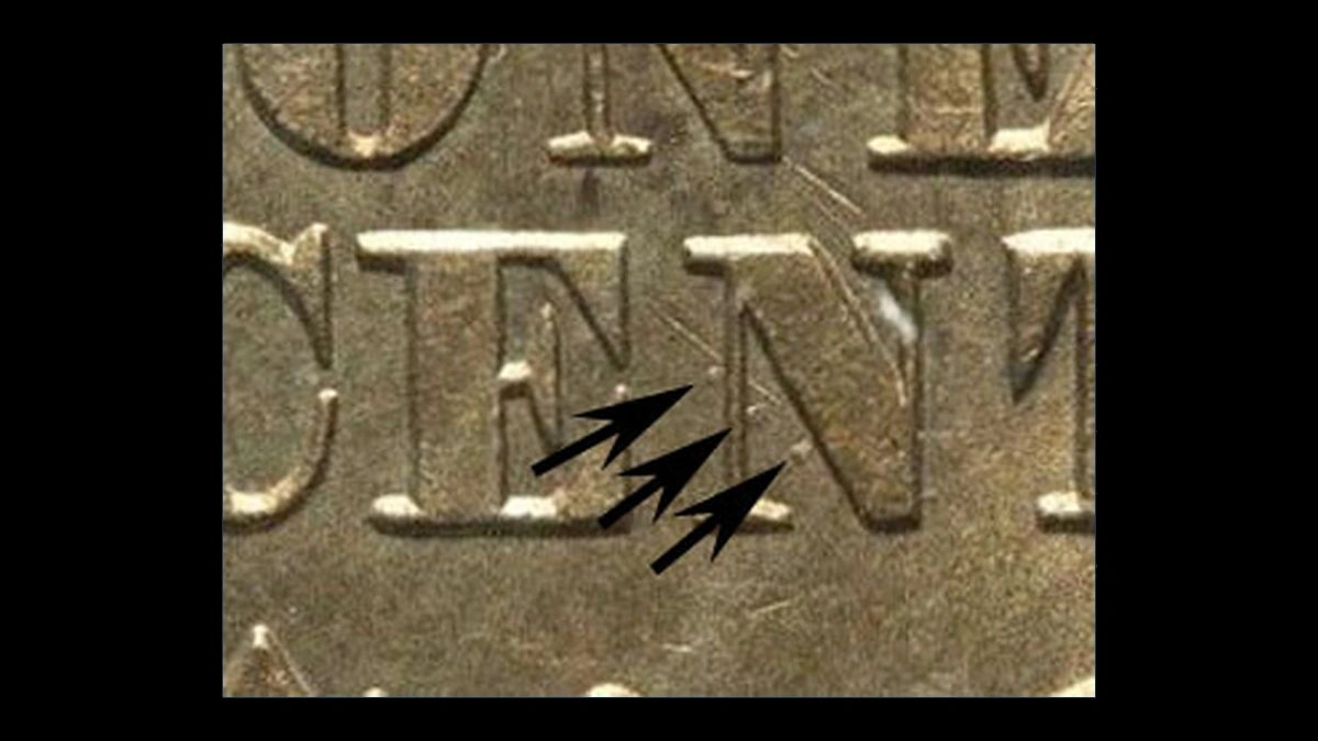 1860 Indian Head Penny: Clashed Dies