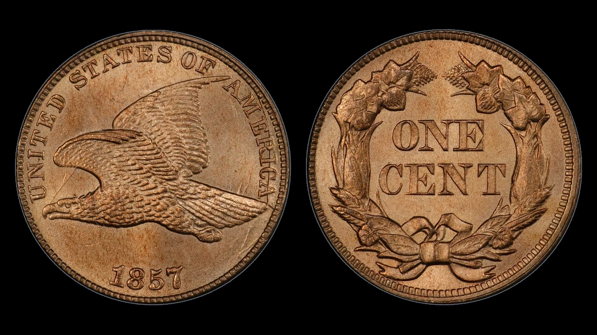 1857 Flying Eagle Cent: Clashed Dies