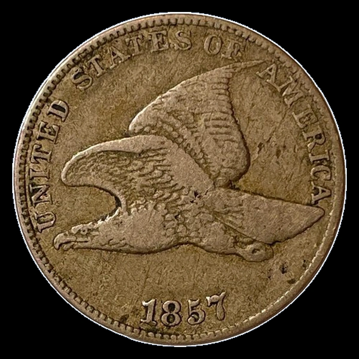 1857 Flying Eagle Cent: Misplaced Date