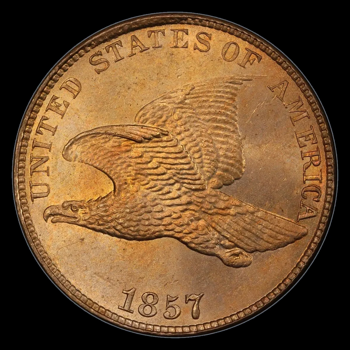 1857 Flying Eagle Cent: Doubled Die Obverse