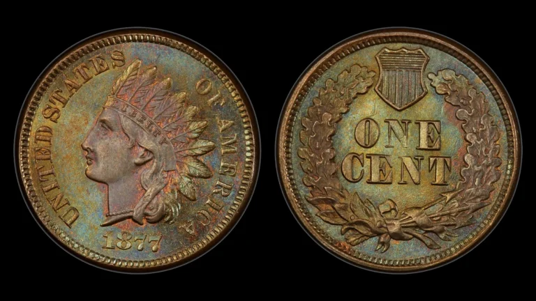 1877 Indian Cent, obverse and reverse