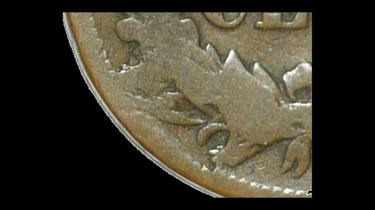 1878 Indian Head Penny: Die Break / Cud
