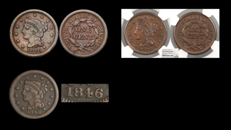 1846 Penny Errors — error coin photographs