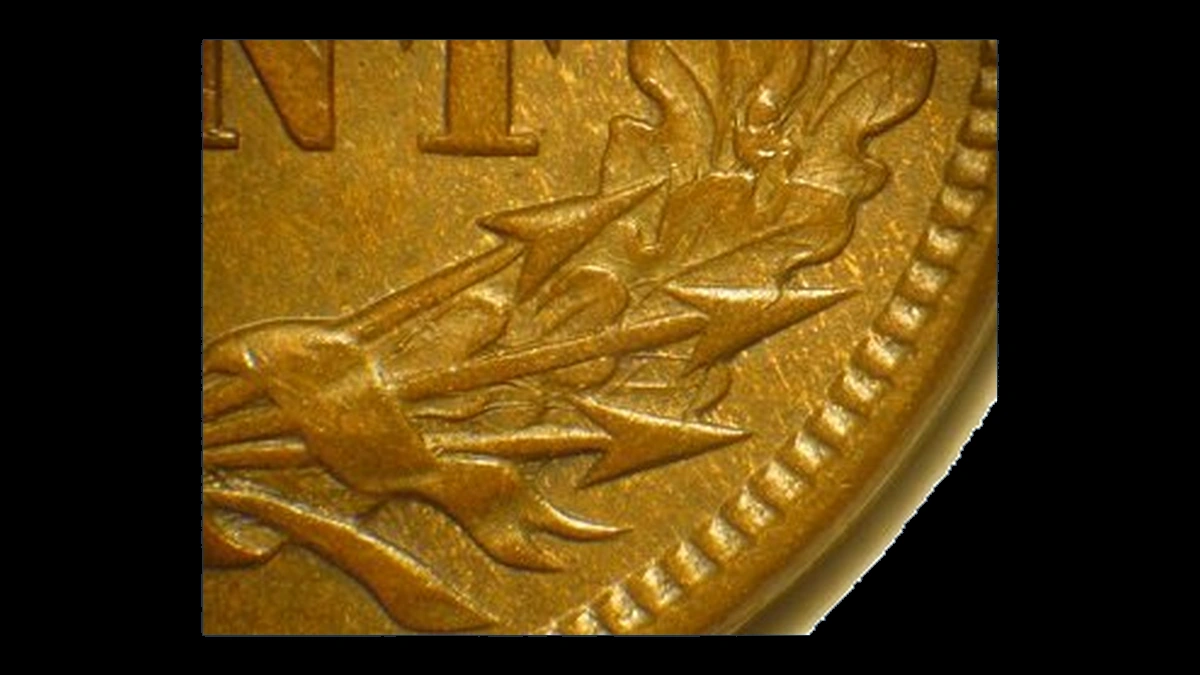1873 Indian Head Penny: Die Crack