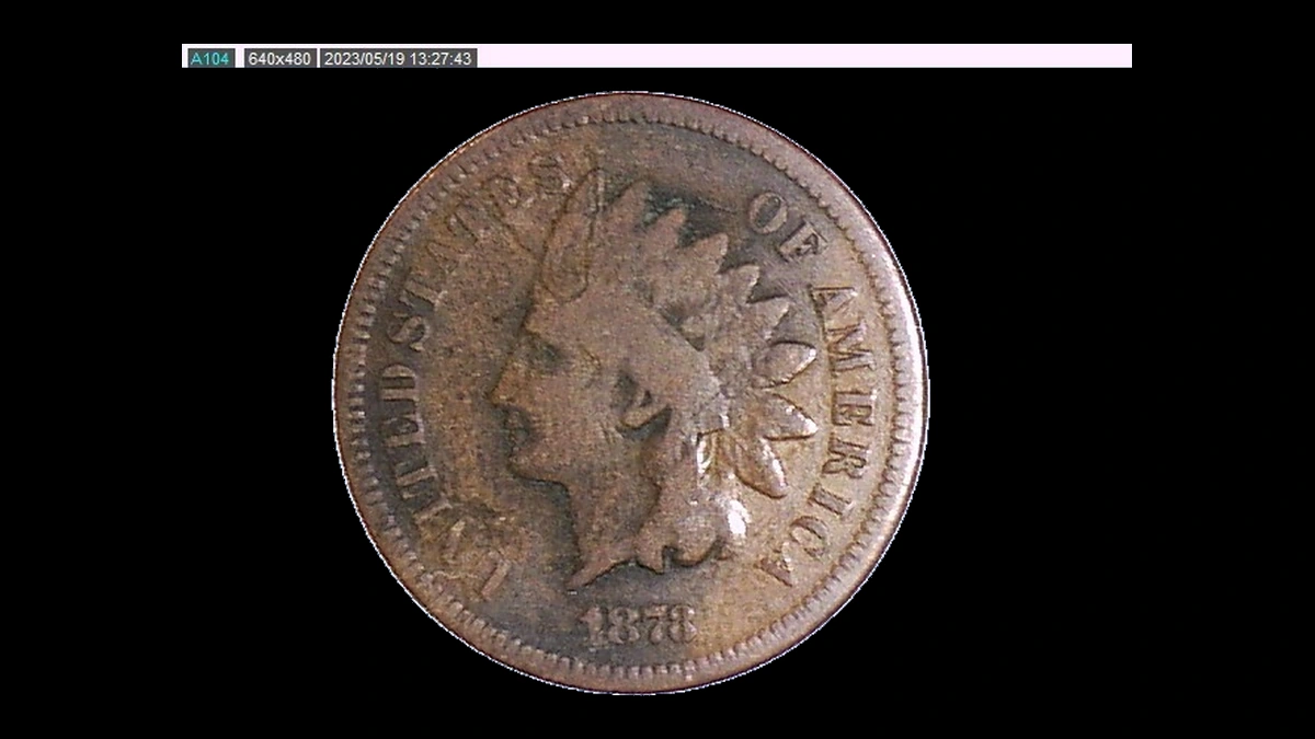 1873 Indian Cent: Struck Through