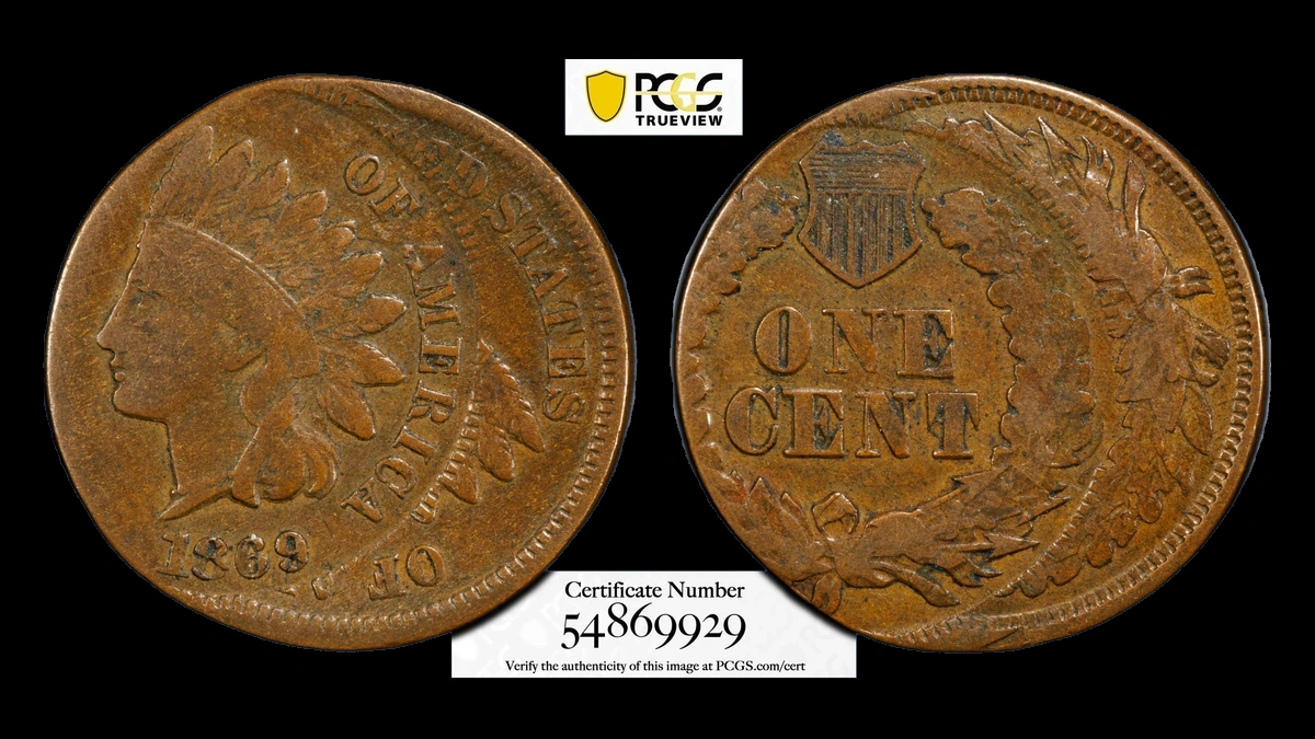 1869 Indian Cent: Multiple Strike