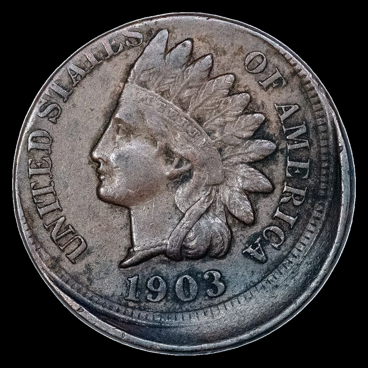 1903 Indian Head Penny: Off-Center Strike