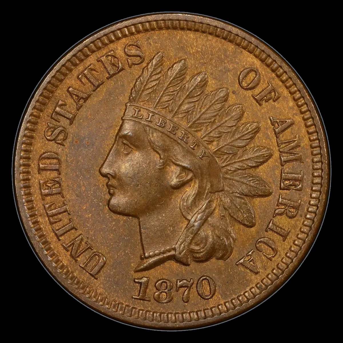 1870 Indian Head Penny: Doubled Die Obverse
