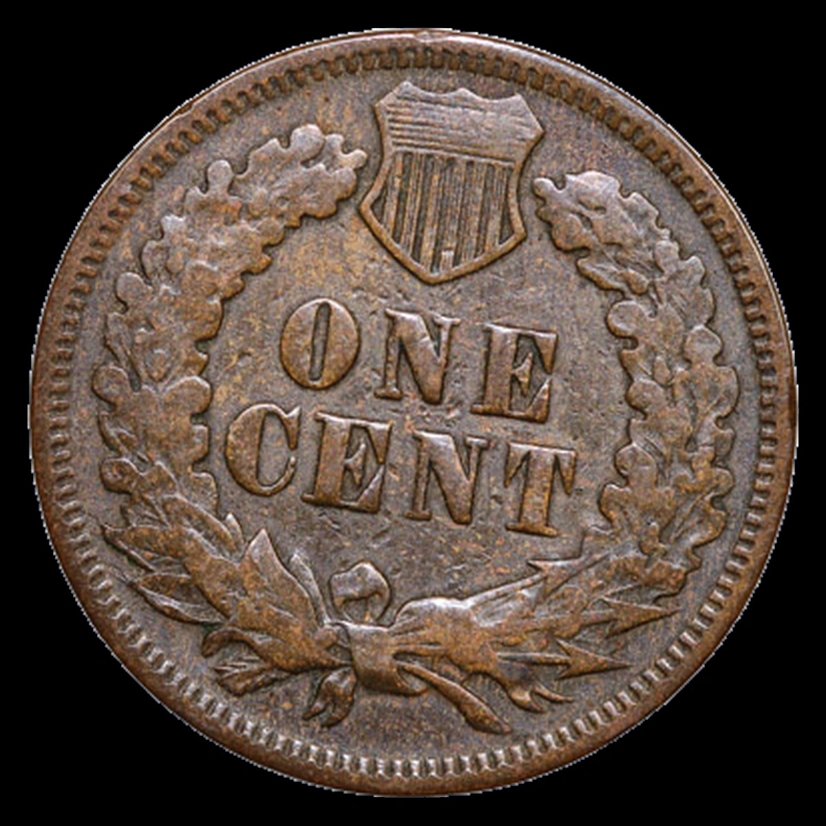 1870 Indian Head Penny: Die Crack