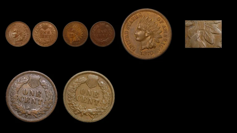 1870 Penny Errors — error coin photographs