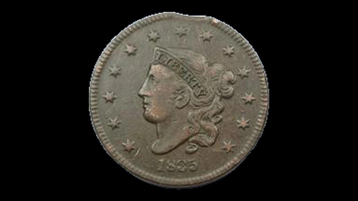 1835 Coronet Head Cent: Clipped Planchet