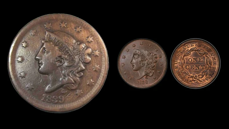 1839 Coronet Head Penny Errors — error coin photographs