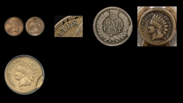 1861 Penny Errors — error coin photographs