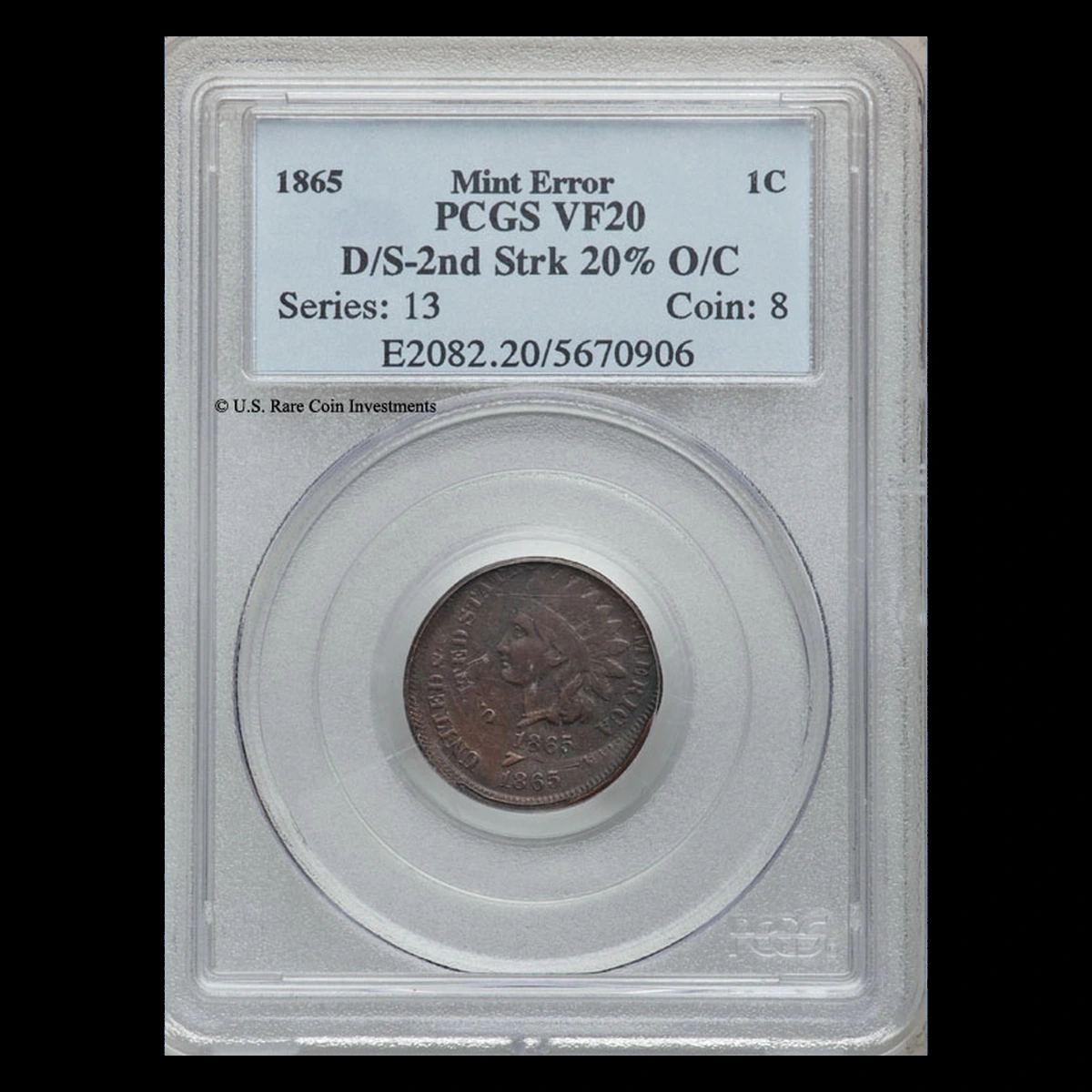 1865 Indian Cent: Multiple Strike
