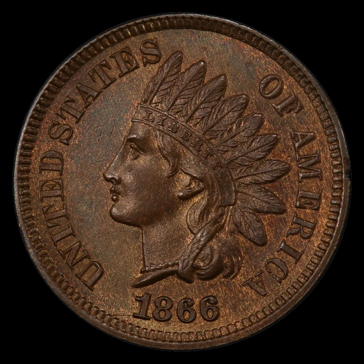 1866 Indian Head Penny: Doubled Die Obverse