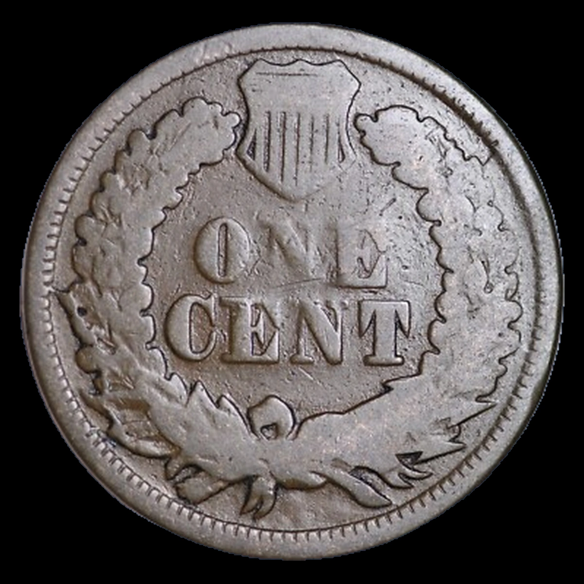 1866 Indian Head Penny: Die Crack