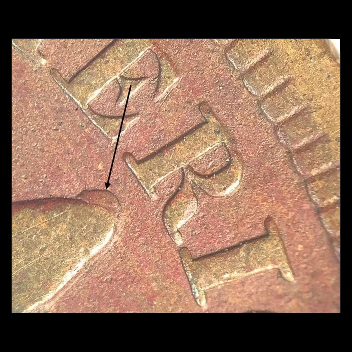 1899 Indian Head Penny: Die Chip