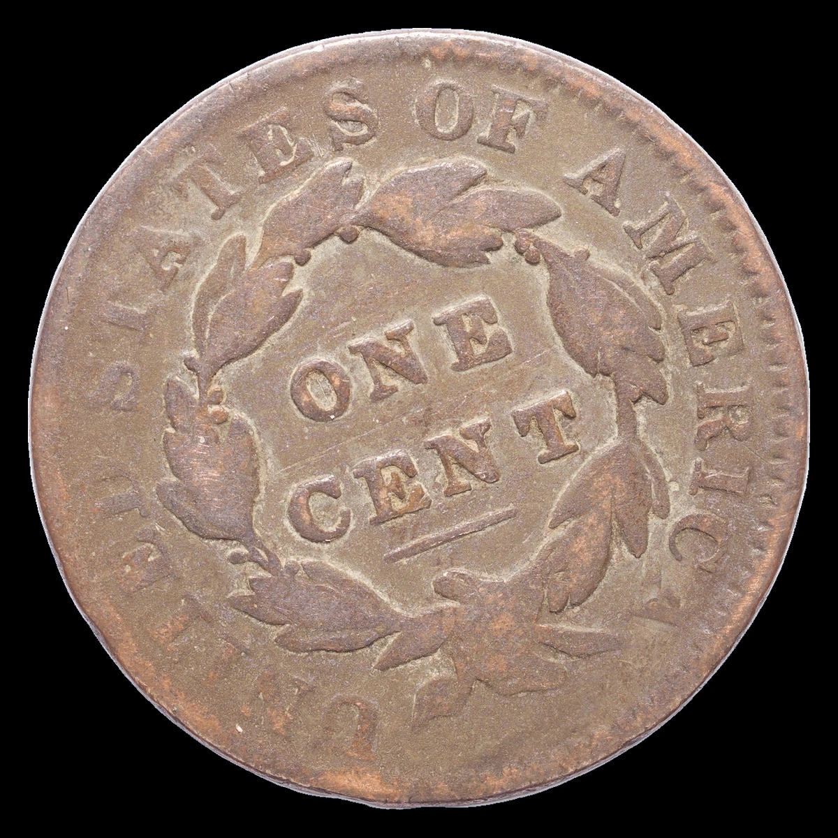 1831 Coronet Head Cent: Rotated Dies