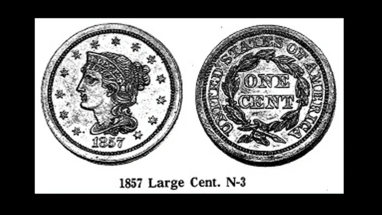 1857 Braided Hair Penny Errors — error coin photographs