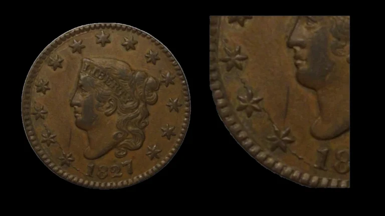 1827 Penny Errors — error coin photographs