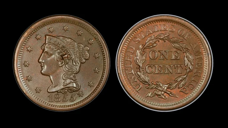 1855 Penny Errors — error coin photographs