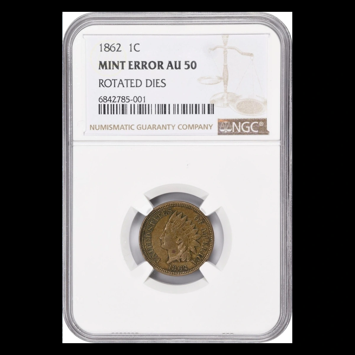 1862 Indian Head Penny: Rotated Dies