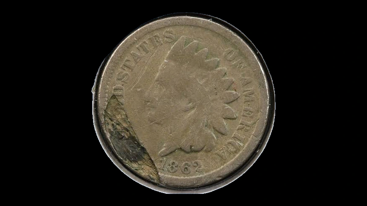 1862 Indian Cent: Lamination